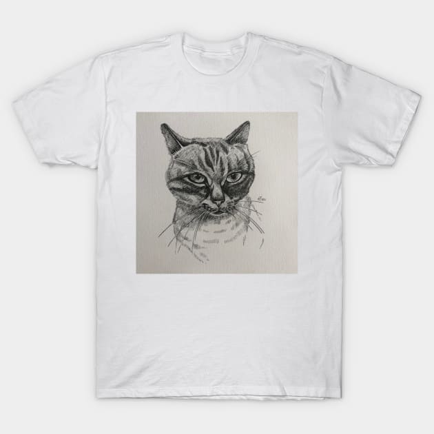 Cute cat T-Shirt by Karroart